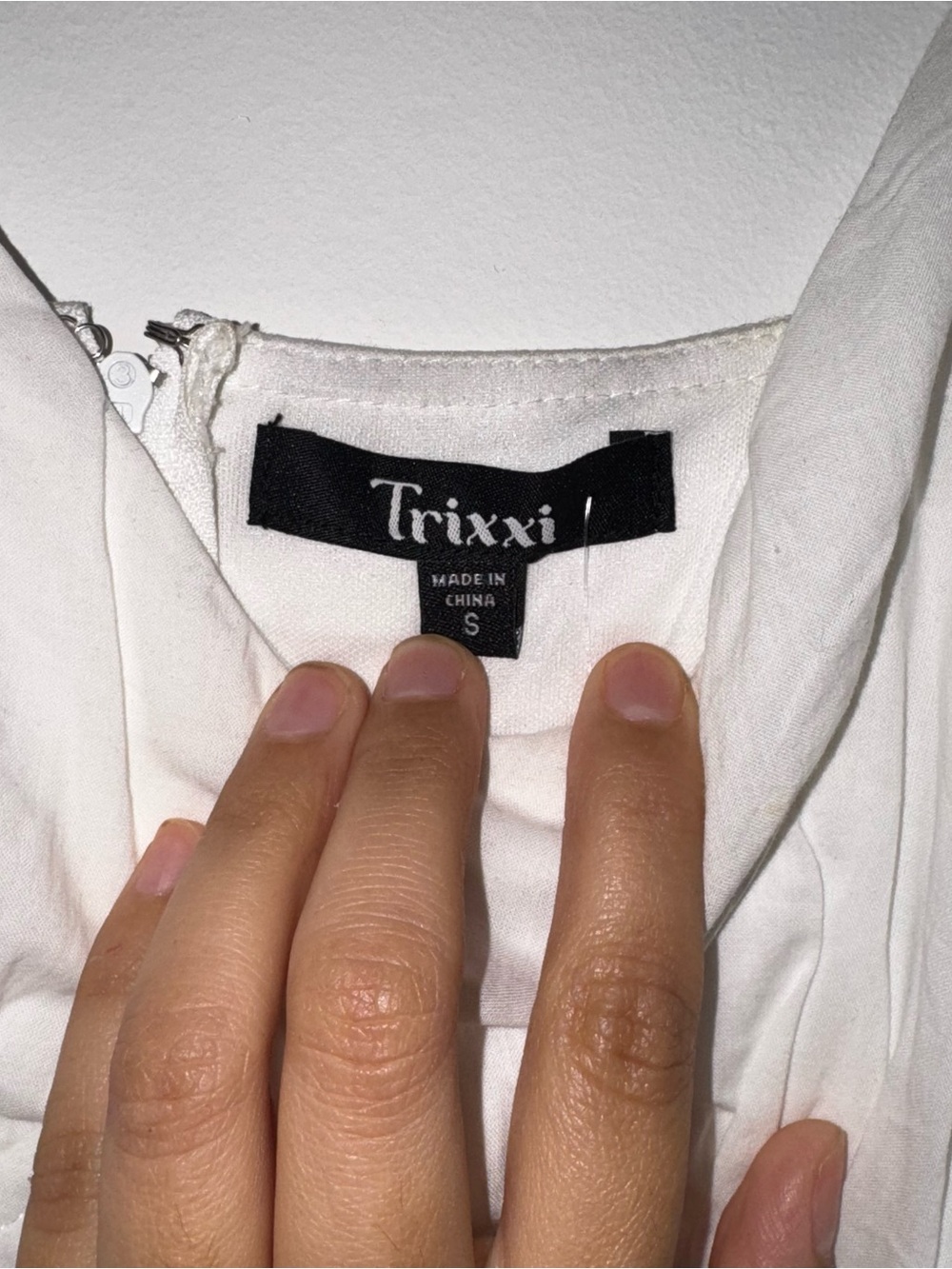 Trixxi White Spaghetti-Strap Lace-Up Mini Dress - Picture 5 of 11